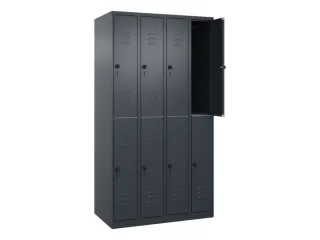 dubbeldekse locker,HxBxD 1850x1000x500mm,4x2vak.,vak B 250mm - 2