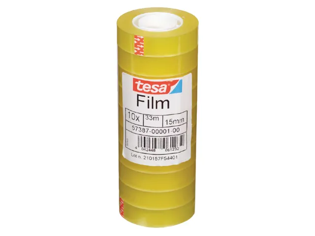 Plakband Tesa film standaard 15mmx33m krimp 10rollen