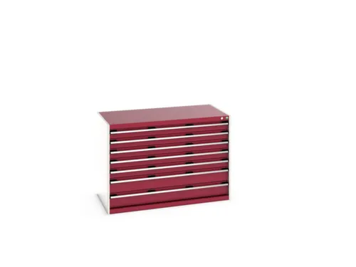 ladekast HxBxD 900x1300x750mm 7laden romp RAL7035 front RAL3004