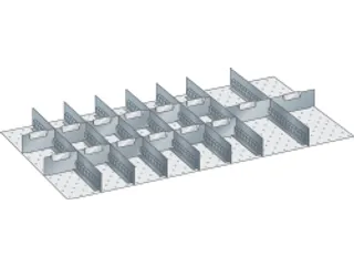 Sleufscheidingswandset,7Xsleufwand/14Xscheidingsplaat - 2