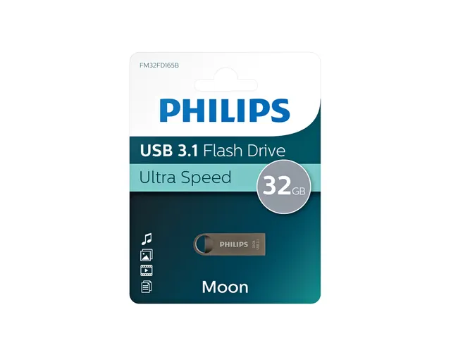 Clé USB 3.1 Philips Moon USB-A 32Go gris
