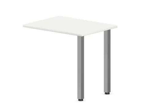 aanbouwtafel,i.h.v.,HxBxD 720-840x800x600mm,2voeten verchroomd,Bl-wit