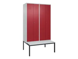 locker voor scheiding van kleding,HxBxD 2120x1200x815mm,4vak