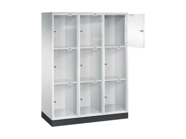 grootvolume-lockersysteem,HxBxD 1750x1220x500mm,3x3vakken,cil.-slot