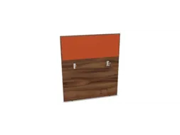 baliepaneel bureau aanbouw achter NP-tiepolo nut BN3012-oranje 1000mm