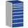ladekast HxBxD 1200x650x650mm 8laden romp RAL7035 front RAL5010