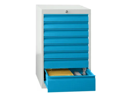 ladekast HxBxD 600x500x600mm 5laden slot RAL7035 front RAL5012