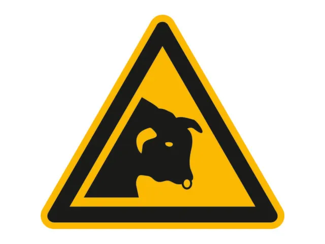 waarschuwingsbord,v. binnen/buiten,Waarschuwing voor stier,aluminium