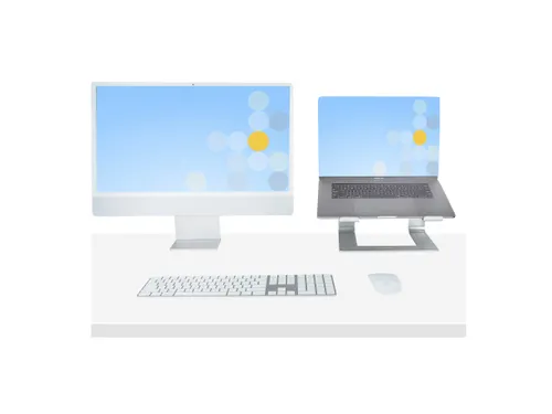 Laptopstandaard Zilver Aluminium Ergonomisch max 5 kg tot 17''