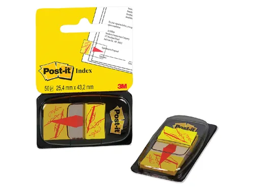 Indextabs Post-it 68031 25,4x43.2mm " hier ondertekenen" geel