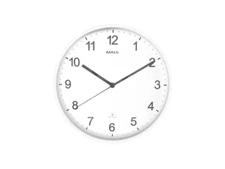 Wandklok MAUL Sprint RC Ø30x5cm kunststof wit/wit incl batterij - 2