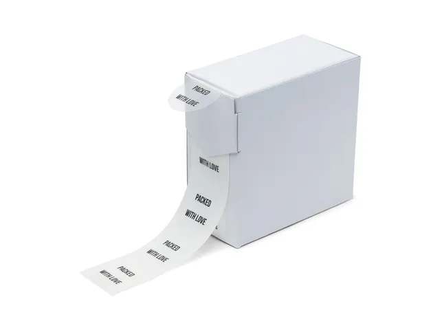 Sluitzegel op Rol Transparant 35mm Packed With Love