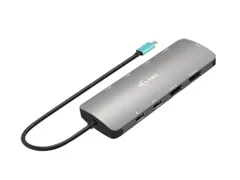USB-C Metal Nano 2x Display Docking Station with PD 100 W + Charger 10