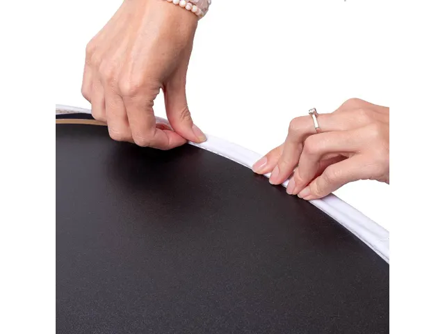 Balie Counter Easy Oval 40x60x100cm Zwart tafelblad