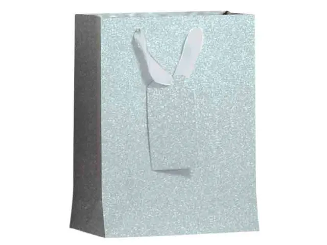 Cadeautas IG Group Zilver glitter 175x98x229mm