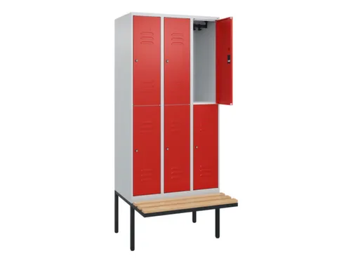 Dubbeldekse dekenkist,HxBxD 2120x900x815mm,3x2vak.,vak B 300mm