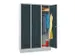lockerkast,HxBxD 1850x1200x500mm,3vak,RAL7035,front RAL7016