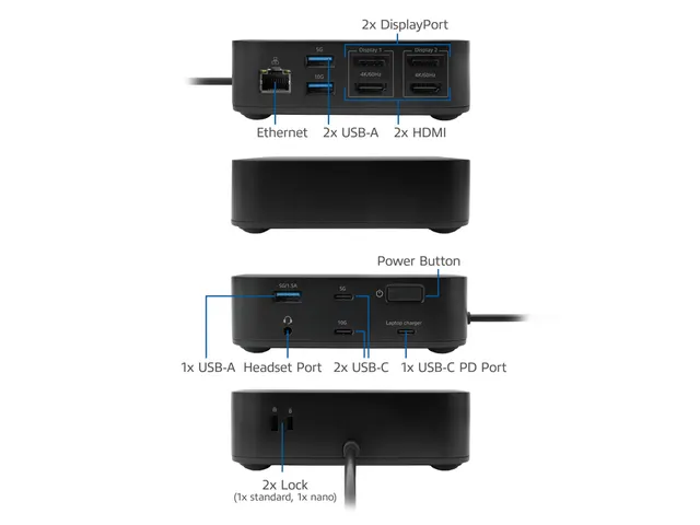 Dockingstation ACT USB-C Dual Monitor met Power Delivery