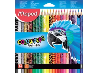 Kleurpotlood Maped Color'Peps Animals set à 24 kleuren - 1