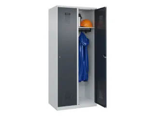 locker,HxBxD 1850x800x500mm,2vak,vak B 400mm,cil.-slot,staand op vloer - 1