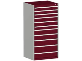 ladekast HxBxD 1600x800x650mm 11laden zware lasten RAL7035 RAL3004 - 1