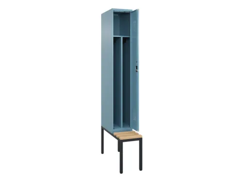 locker met bank,voor scheiding van kleding,HxBxD 2120x300x815mm,1vak