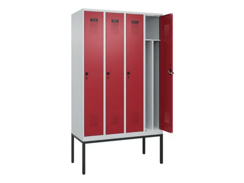 locker voor scheiding van kleding,HxBxD 2120x1200x500mm,4vak