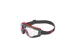 Lunettes-masque GG500 verre transparent monture gris/rouge