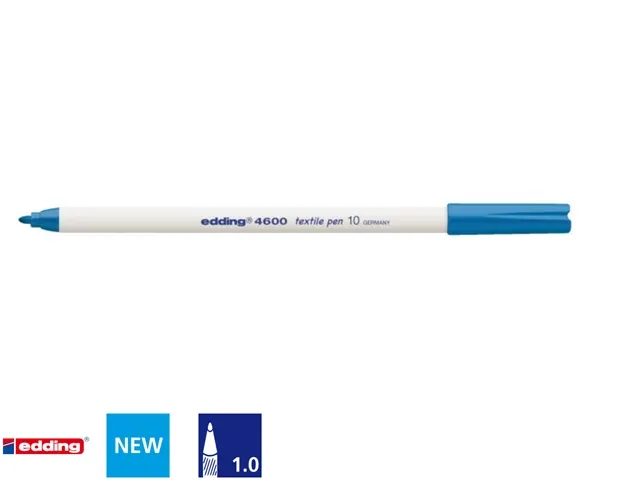 Marqueur Edding 4600 Textile ogive 1mm bleu clair