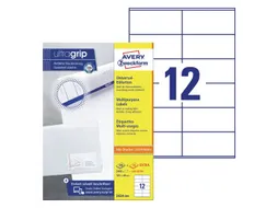Etiket Avery Zweckform 3424-200 105x48mm wit 2400stuks
