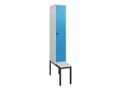 Armoire vestiaire avec banc HxlxP 1950x300x815mm 1compart.
