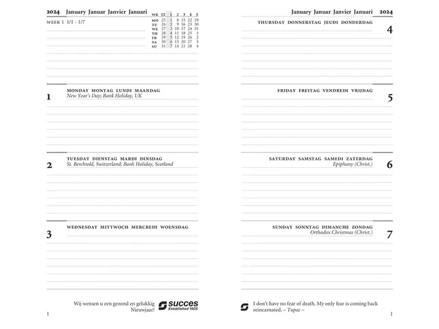 Agendavulling 2027 Succes Std 7dagen/2pagina's