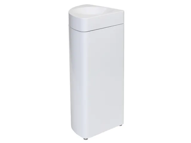 afvalbak,zelfblussend,40l,HxBxD 760x350x350mm,kop wit,romp metaal wit