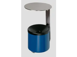 Wandasbak 2.4 liter HxØ 310x155mm Ral5010 Blauw Overkapping Rvs - 1