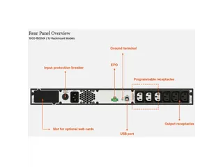 Vertiv Liebert EDGE-1000IRM1U, Line-interactive, 1 kVA, 900 W, Zuivere - 1