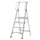 platformladder,bordes HxBxD 950x440x400mm,4treden,aluminium
