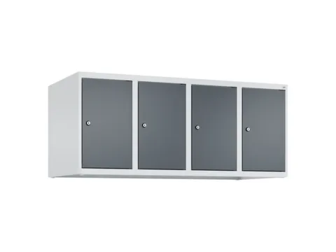 opzetkast,v. locker,4vak.,vak B 300mm,HxBxD 500x1200x500mm,vleugeldeur