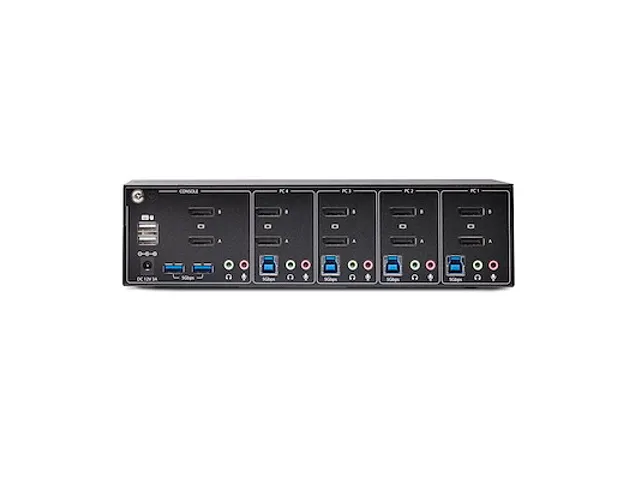 4-Port Dual-Monitor DisplayPort KVM Switch 4K