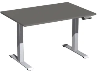 Elektrisch ihv bureau,HxBxD 730-1230x1200x800mm,blad onyxgrijs - 1