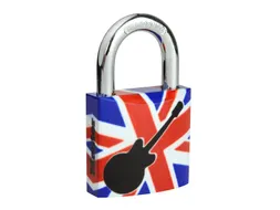 Hangslot Masterlock 30mm Gitaar motief met 2 sleutels