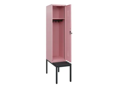 locker met bank,HxBxD 1950x400x815mm,1vak,vak B 400mm,draaigrendel