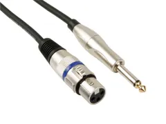 XLR-Kabel - XLR Vrouwelijk Naar Jack 6.35mm - Mono - 6m