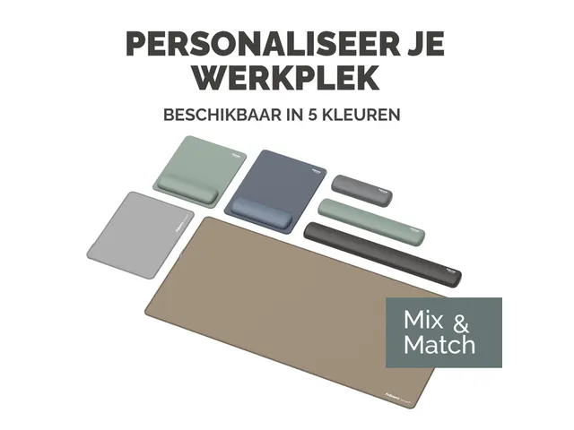 Muismat met polssteun Fellowes Breyta zand 20x24cm