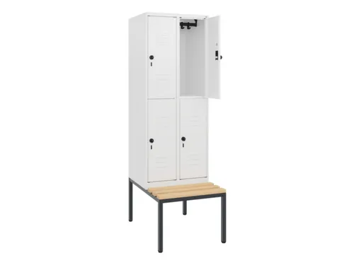 Dubbeldekse dekenkist,HxBxD 1950x600x815mm,2x2vak.,vak B 300mm