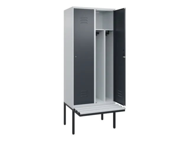 locker voor scheiding van kleding,HxBxD 2120x800x815mm,2vak