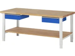 établi HxlxP 790-1140x2000x900mm plateau hêtre force 750kg 4 pieds