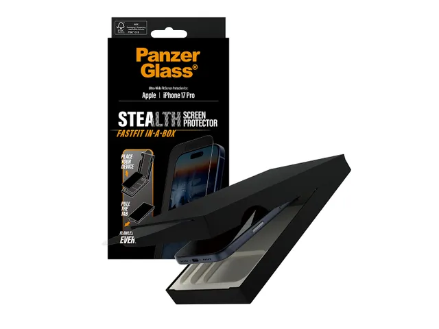PanzerGlass Stealth Screen Protector iPhone 17 Pro | Ultra-Wide Fit