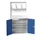 lessenaarkast achterwand 2000x1050x550mm 2 legbord/1lade/plank RAL5010