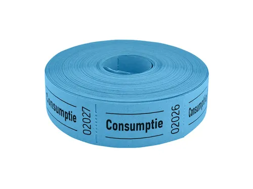 Consumptiebon Combicraft 57x30mm 2-zijdig 2x1000 stuks blauw