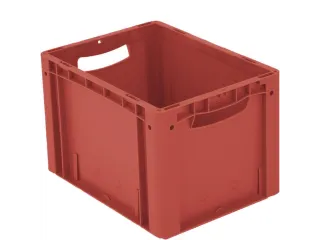 Euronorm Stapelkrat Pp 270x400x300mm Wand/bodem Gesloten Rood 26l - 2